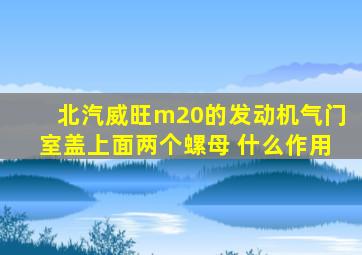 北汽威旺m20的发动机气门室盖上面两个螺母 什么作用